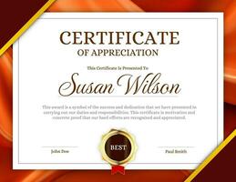 Certificate Of Appreciation  template
