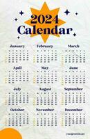 2024 Calendar Poster template