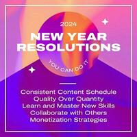 New Year Resolutions Instagram Post template