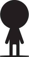 minimal Stick Figure character walking vector silhouette, black color silhouette, white background 7