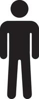 minimal Stick Figure character walking vector silhouette, black color silhouette, white background 3