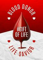 Blood Donor Life Savior Greeting Card template