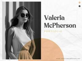 peach beige Portfolio Presentation template