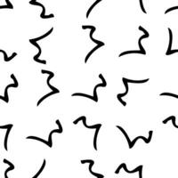 Seamless pattern with sketch squiggle vector