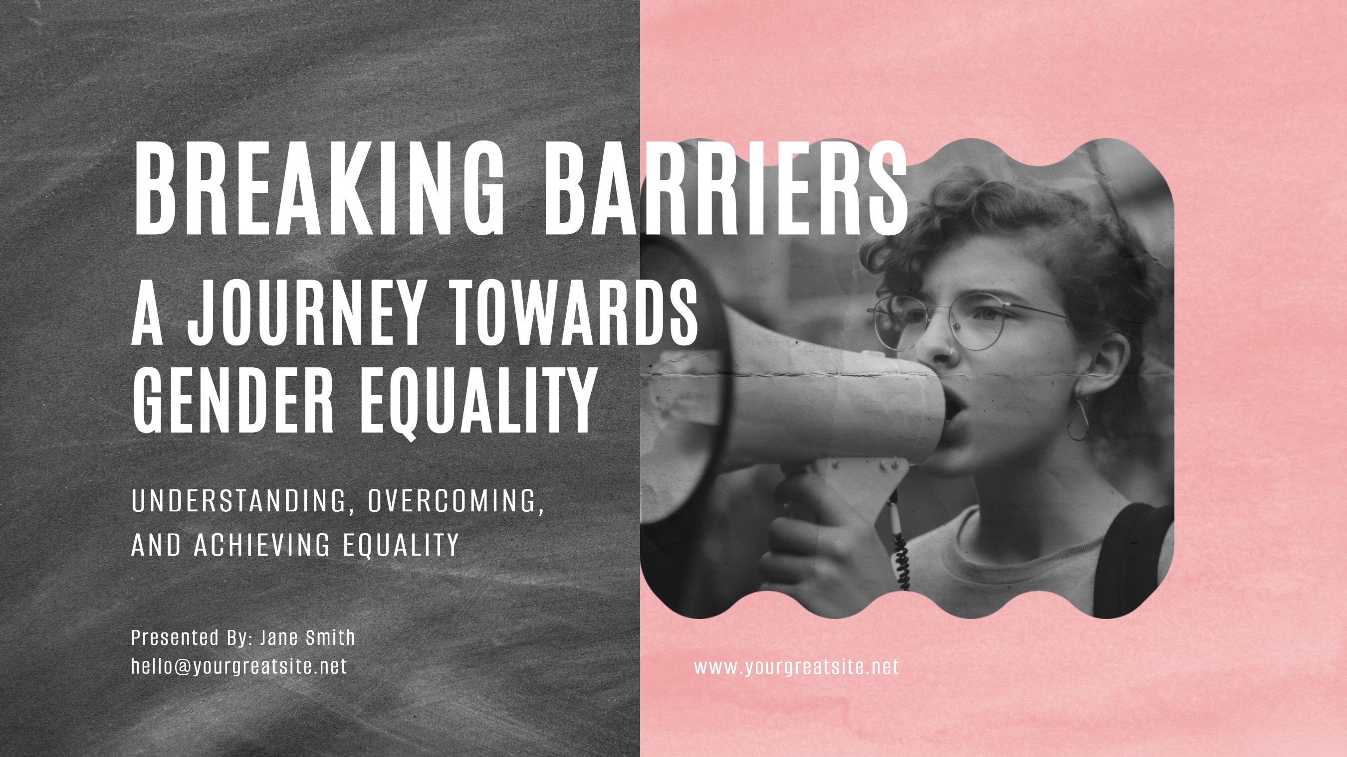 Breaking Barriers of Gender Equality Presentation Template