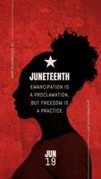 Juneteenth Celebration Quotes Set for Instagram Story template