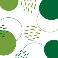 Hand drawn Abstract Circle Patterns in trendy green. Design concept for St. Patrick greetings back vector
