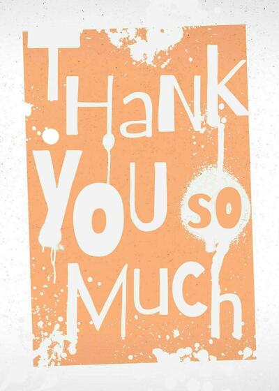 Paint Drip Thank You so Much Greeting Card