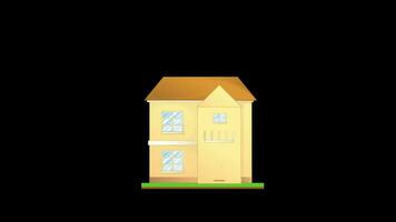 house with pin location. Real estate and point marker. Home delivery. GPS navigation concept with Alpha Channel. video