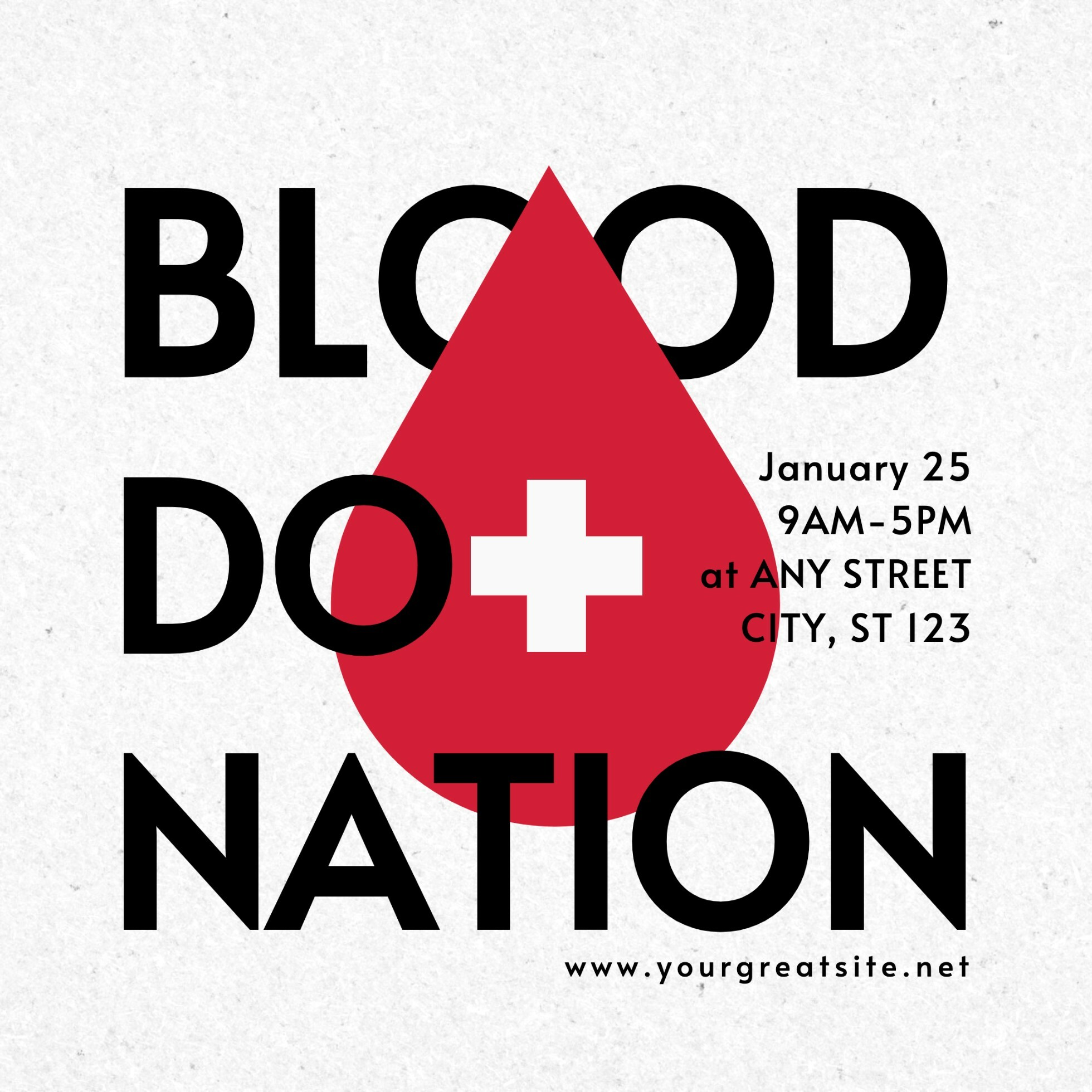 Blood Drive Template Post Set for Instagram