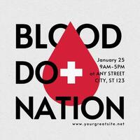 Blood Drive Template Post Set for Instagram