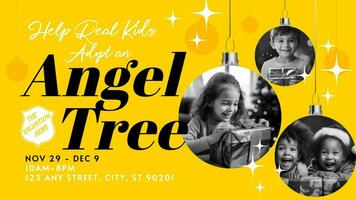 Help Real Kids Adopt an Angel Tree for Twitter Post template