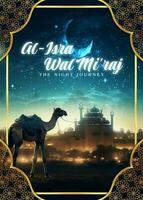 Al Isra Wal Mi'raj Greeting Card template