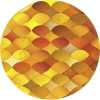 AI generated A circular design that is subtle wavy yellow orange scales. photo