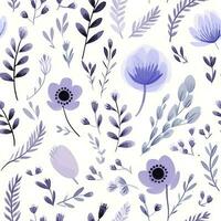 AI generated Seamless floral pattern background photo