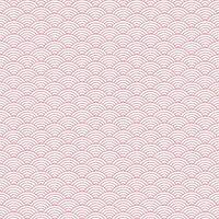 Pink and white seamless geometric japanese waves pattern Seigaiha-mon vector