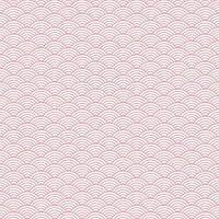 Pink and white seamless geometric japanese waves pattern Seigaiha-mon vector