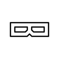 3D glasses icon vector design template