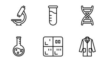 Science Icon Design Template in Outline Style vector
