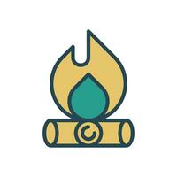 campfire icon vector design template