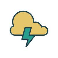 lightning icon vector design template