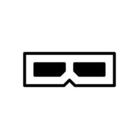 3D glasses icon vector design template