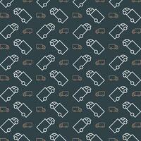 Truck colorful repeating trendy pattern vector illustration background