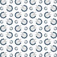 Mechanical gear vector seamless repeating pattern illustration background