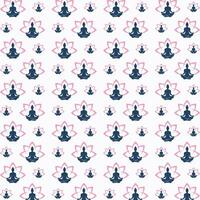 Women yoga vector seamless repeating pattern illustration background