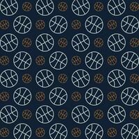 Basket ball colorful repeating trendy pattern vector illustration background