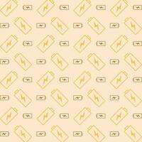 Charging Battery colorful repeating trendy pattern vector illustration background