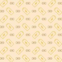 Charging Battery colorful repeating trendy pattern vector illustration background