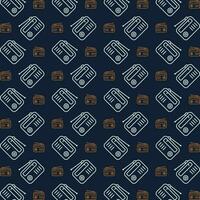 Radio colorful repeating trendy pattern vector illustration background