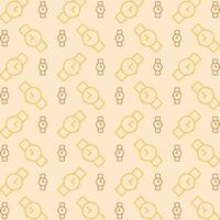 Watch colorful repeating trendy pattern vector illustration background