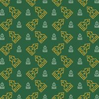 Church cute colorful repeating pattern vector illustration