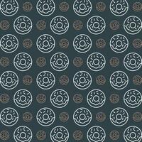 Doughnut colorful repeating trendy pattern vector illustration background