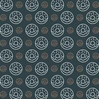 Doughnut colorful repeating trendy pattern vector illustration background