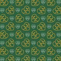 Heart Beat cute colorful repeating pattern vector illustration background