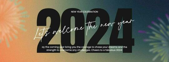 Gradient New Year 2024 Celebration Facebook Cover template