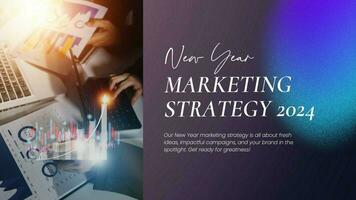 Black New Year Marketing Presentation template