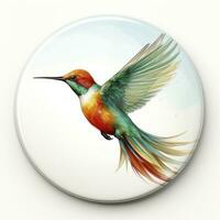 AI generated Hummingbird clipart on white background. AI Generated photo