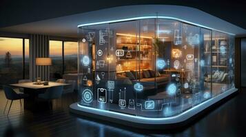 AI generated Connected Living, The IoT Revolution in Smart Homes. AI Generated photo