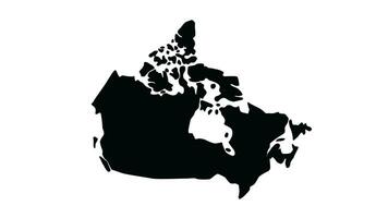 Animation forms a Canadian map icon video