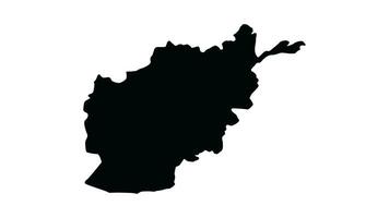 Animation Formen ein Karte Symbol zum das Land von Afghanistan video