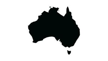 animación formas un australiano mapa icono video