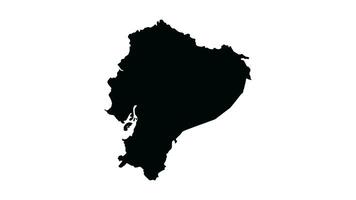 animación formando un mapa de el país de Ecuador video