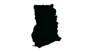 Animation forms a Ghana map icon video