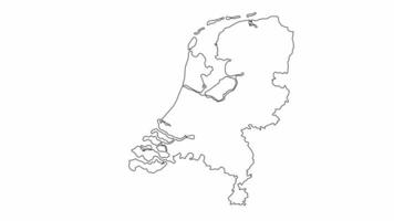 Animated sketch of the Netherlands map icon video