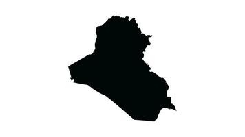 Animation forms a map icon for the country of Iraq video