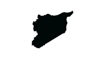 Animation forms a Syrian map icon video